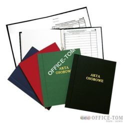 Teczka akt osobowych WARTA oklejana granat zadruk.