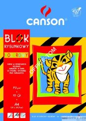 Blok Z papierem kolorowym A4 70G 10ark. (TYGRYS)  100554869 CANSON