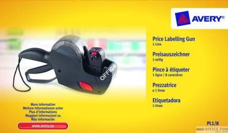 Metkownica cenowa jednorzędowa (8 znaków numerycznych), czarna Avery Zweckform