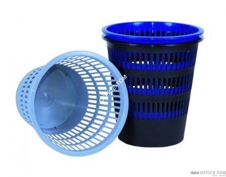 Kosz DONAU plastikowy 12l czarny dziurk.