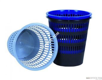 Kosz DONAU plastikowy 12l czarny dziurk.