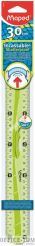 Linijka niełamliwa FLEX 30 CM, gumowy uchwyt  (niebieskie i zielone)torebka (20) MAPED