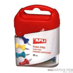 Pinezki do tablic 25szt. APLI 12349 pudełko plastik