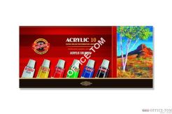 Farby akrylowa 162703 10 kolorów KOH-I-NOOR