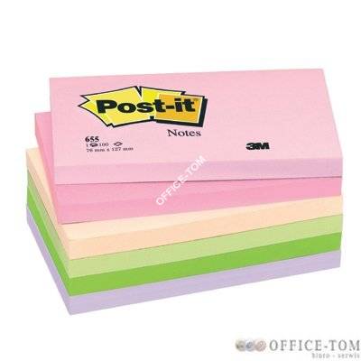 Bloczki samoprzylepne 3M POST-IT® 655FL 127x76 Paleta kwiatowa 600k