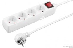 Listwa zasilająca TITANUM 4 GNIAZDA przepięciowa z uziemieniem WŁ 15M biała