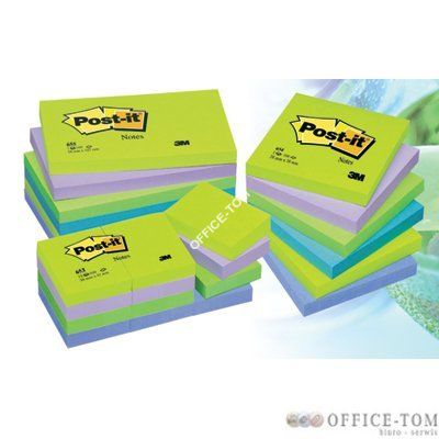 Bloczki samoprzylepne 3M POST-IT® 655MT 127x76 Paleta miętowa 600k