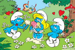 Puzzle Smerfne zaloty -Puzzle 2w1 48 elementów TREFL 34143