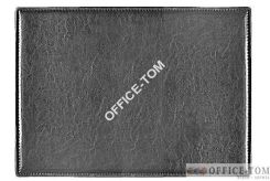 Podkładka na biurko skóropodobna, czarna Warta