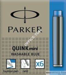Naboje PARKER atramnetowe Mini (6 Szt.) Niebieski Zmywalny