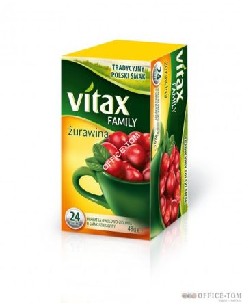 Herbata VITAX Family Żurawina 24TB/ 48g