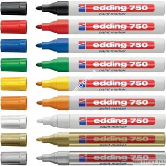 Marker lak.2-4mm 750 zielony EDDING końcówka okrągła