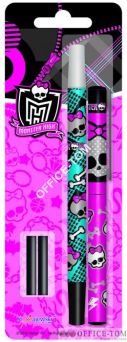 Pióro kulkowe + wymazywacz + 2 naboje (blister) MONSTER HIGH ST.MAJEWSKI