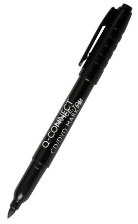 MARKER DO PŁYT CD/DVD Q-CONNECT, 1MM (LINIA), CZARNY