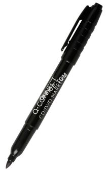 MARKER DO PŁYT CD/DVD Q-CONNECT, 1MM (LINIA), CZARNY