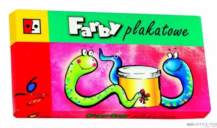 Farby plakatowe 6 kolorów 10 ml JEDNOŚĆ