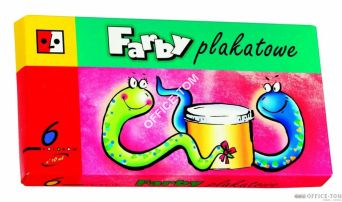 Farby plakatowe 6 kolorów 10 ml JEDNOŚĆ