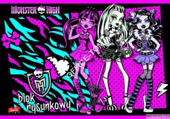 Blok rysunkowy A4, 20k. MONSTER HIGH