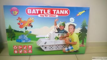 Zestaw edukacyjny \"BATTLE TANK - CZOŁG\" do złożenia z kartonu PAKCER