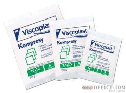 Jałowe kompresy gazowe z gazy bawełnianej, 17-nitkowe, 8 warstw 10 cm x 10 cm YP209000154 Viscoplast