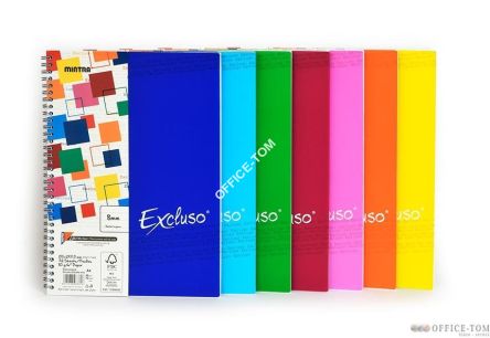 Kołonotatnik EXCLUSO DOUBLE WIRE A4, 72kartki, kratka