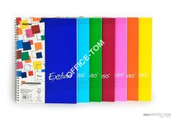 Kołonotatnik EXCLUSO DOUBLE WIRE A4, 72kartki, kratka