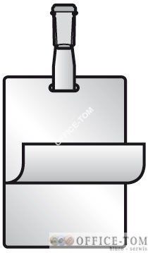 Samolaminujący identyfikator z klipsem 3L 107x70 mm/pionowy