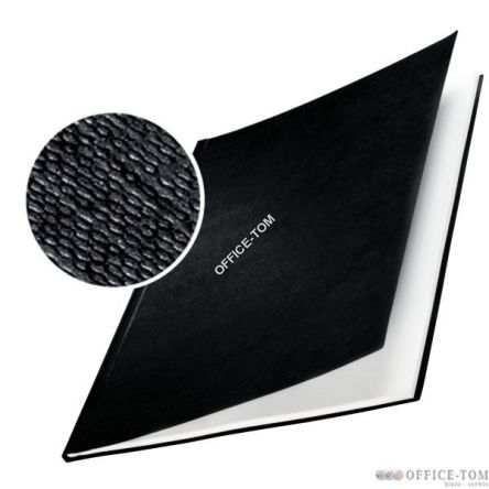 Okładki twarde, płótno tłoczone (10,5mm), do 105 kartek, czarny LEITZ