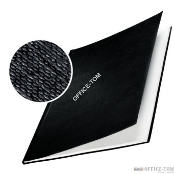 Okładki twarde, płótno tłoczone (10,5mm), do 105 kartek, czarny LEITZ