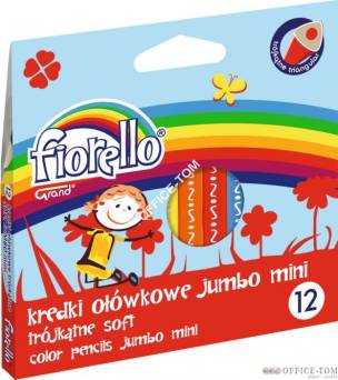 Kredki ołówkowe  FIORELLO SUPER SOFT 12 kol.ostrzone trójkątne MINI JUMBO 170-2297