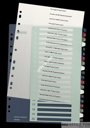 Przekładki plast do nadruku tekstu na kartę Leitz Style 1-20