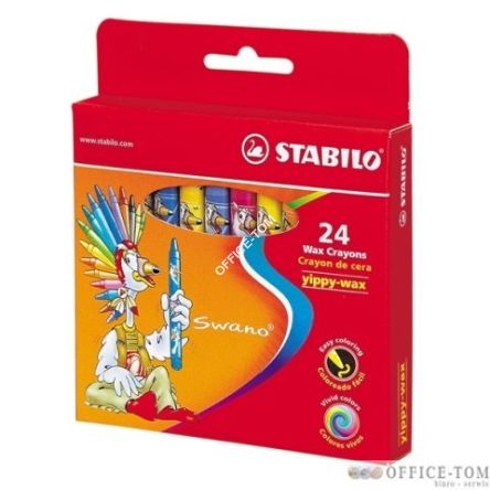 Kredki woskowe STABILO, karton 24 szt.