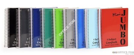 Kołonotatnik JUMBO A4, 150kartek, linia, przekładki 5x30