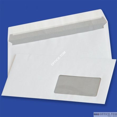 Koperty NC samoklejące z paskiem DL HK białe 80g okno prawe 45x90mm 1000szt.