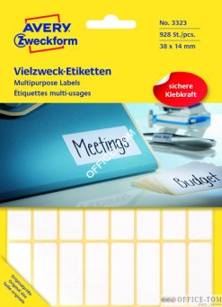 Białe miniEtykiety AVERY ZWECKFORM do opisywania ręcznego 928 etyk./op., 38 x 14 mm, białe