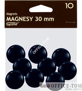 Magnesy średnica 30 mm czarny 10 szt. Grand