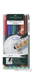 Foliopis Multimark z gumką OHP permanentny S  0,4 KPL 6 szt. FABER-CASTELL