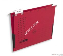 Teczka zawieszana boczki ELBULT A4 czerwony Elba
