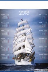 Kalendarz B-1 plakatowy (10)TELEG. P21 ŻAGLOWIEC