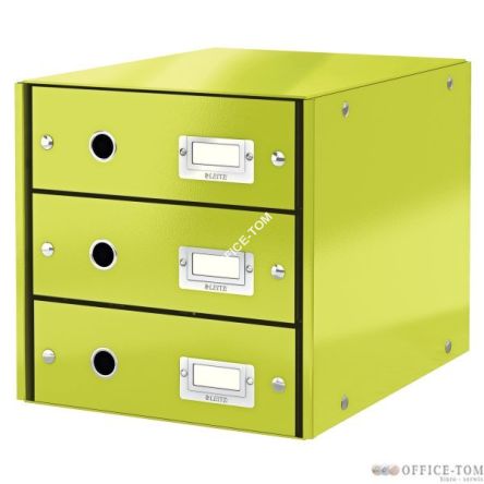 Pojemnik z 3 szufladami Leitz C&S WOW, zielony 60480064