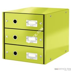 Pojemnik z 3 szufladami Leitz C&S WOW, zielony 60480064