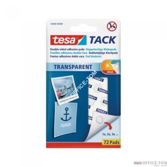 Płatki samoprzylepne TESA TACK 72 szt bezbarwne