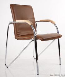 Krzesło SAMBA CHROME V49 brąz DREWNO ORANŻ 1010 NOWY STYL