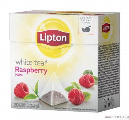 Herbata Lipton piramidka white raspbery (20 saszetek)
