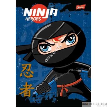 Zeszyt okładka laminowana A5, 16k., krata Ninja ST.MAJEWSKI