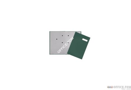 Teczka do podpisu DURABLE, 20-częściowa, kolor zielony, okładka z płótna, szare przekładki