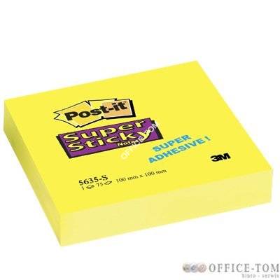 Bloczki samoprzylepne 3M POST-IT® 5635-S 100x100 Żółty 75k