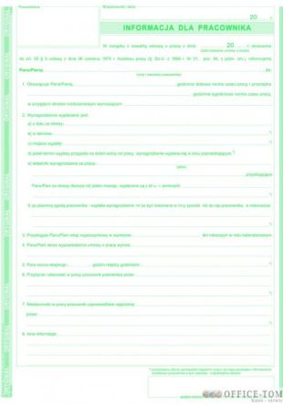 Informacja Dla Pracownika MICHALCZYK I PROKOP A4 40 kartek