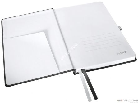 Notatnik w twardej oprawie Leitz Style A5, w kratkę, czarny 80kartek