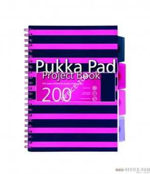 Project Book Navy B5 różowy,niebieski (3 szt mix kolorów) PUKKA